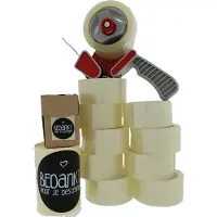 Kadoonline Luxe Inpakset - Bestelling Set - "Bedankt voor je bestelling" - Zwart - Plakband set - Inpakken - Plakband Automaat - 8 Rollen