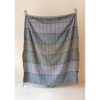 Tbco Wollen Plaid XL - Blush Linear Check (145x190cm) - Deken (Sprei) met Franjes - Gerecycled Wol