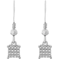 Orphelia 'Claudia' Dames 925 Sterling Zilveren Oorbellen - Zilver ZO-7344