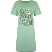 Temptation Dames Nachthemd - Big Shirt - Katoen - Groen - Maat S