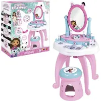 Smoby Jeu de coiffure Coiffeuse 2-en-1 Gabby et la Maison Magique