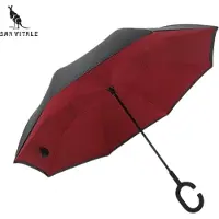 San vitale - Unieke reversible Windproof Paraplu - Paraplu opvouwbaar - Paraplu's - Wijn rood