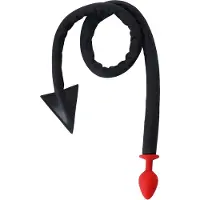 Vscnovelty buttplug met leren staart - Devils Tail with plastic Plug - 100 cm