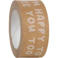 Rotim Papieren tape 'Happy to see you' 50mmx50mtr