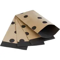 Rotim 200x papieren zakjes Bruin kraft Stippen 7x13cm