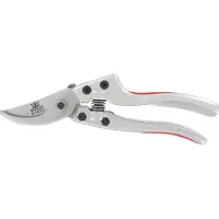 Metallo Ergonomische Snoeischaar - Aluminium - Uniek Ontgrendelsysteem - 205 mm - Rood/grijs