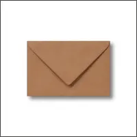 Kadoonline Luxe kraft Enveloppen - 100 stuks - 11,4x16,2 cm - Kraft - 110 grams