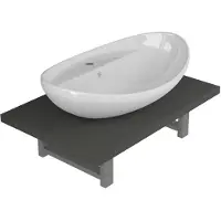 vidaXL 2-delige Badkamermeubelset keramiek grijs