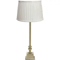 PR Home Tafellamp Linné Sofia Plissé, wit / opaal, Woon-/ Eetkamer, Textiel / Stof / Zijde, Tafellamp