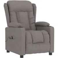 vidaXL Fauteuil verstelbaar elektrisch stof taupe