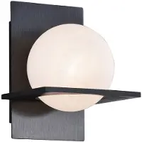 LUCANDE Wandlampe , Kulka, dimbare, Zwart, Woonkamer, Glas, Modern