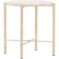 Ebuy24 Sandhamn bijzettafel Ø40cm beige.
