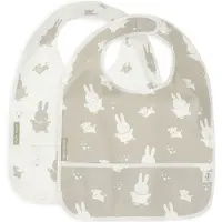 Jollein Slabbetje Waterproof Nijntje en Snuffy Olive Green 2-pack