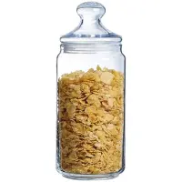 ARC Voorraadpot/bewaarpot 1500 ml glas met glazen deksel - Voorraadpot