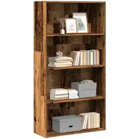 vidaXL Boekenkast 80x30x152 cm bewerkt hout oud houtkleurig