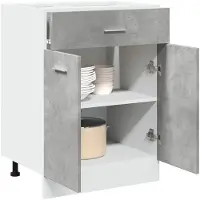 vidaXL Onderkast met lade Lyon 60x46x81,5 cm bewerkt hout betongrijs