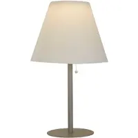 Searchlight Venice I LED tafellamp op zonne-energie, IP44, wit/zilver, alu / grijs / zink, Kunststof