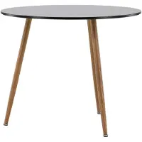 Ebuy24 Polar eetkamertafel Ø90cm zwart.