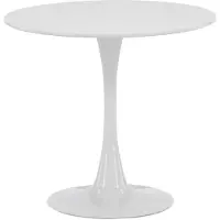 Ebuy24 Hamden eetkamertafel Ø80cm wit.