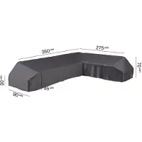 AeroCover Platinum Loungeset platformhoes rechts 350x275x90xH30/45/70