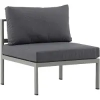 Ebuy24 Loungeset Copacabana middelstuk | NADUVI Collection polyester grijs 70x65x74 cm loungesets | NADUVI
