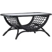 Ebuy24 Moana tuintafel bijzettafel 60x96cm zwart.