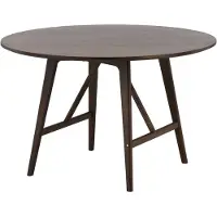 Venture Home Kaseidon eetkamertafel Ø100 cm donkerbruin.