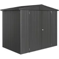Biohort Metalen Tuinhuis Europa - Donkergrijs Metallic - 244x156cm - Dubbele Deur