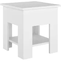 vidaXL Salontafel 40x40x42 cm bewerkt hout wit
