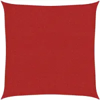 vidaXL Zonnezeil 160 g/m² 3,6x3,6 m HDPE rood