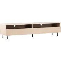 Ebuy24 Navarra TV-meubel 2 laden, 2 planken whitewash.
