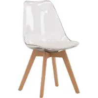 Ebuy24 2 x Edvin eetkamerstoel wit, naturel.