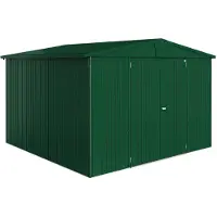 Biohort Metalen Tuinhuis Europa - Donkergroen - 316x300cm - Dubbele Deur