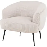Venture Home Derry fauteuil fluweel wit.
