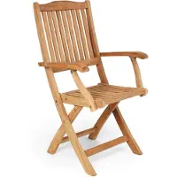 Brafab Filippa Eetkamerstoel Teak Hout Opklapbaar Natuur 2 stuks