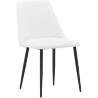 Ebuy24 2 x Night eetkamerstoel PU kunstleer wit, zwart.