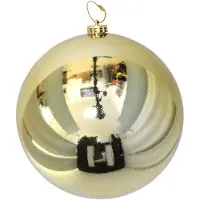 Gerimport Grote decoratie kerstbal - goud - 20 cm - kunststof - Kerstbal