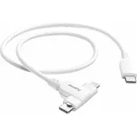 Hama 2-in-1 Oplaadkabel - - USB-C en Lightning - 1,5 m - MFI - Snelladen