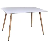 Ebuy24 Polar eetkamertafel 75x120 cm wit.