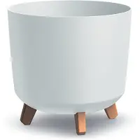 Prosperplast bloempot, op pootjes, irrigatie-inzetstuk, hoogte 28,5cm, wit, Gracia Tubus