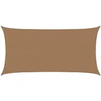 vidaXL Zonnezeil 160 g/m² 2,5x5 m HDPE taupe