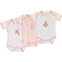 Bianco Blu Ökotex - Baby Romper - per 3 stuks - Roze - Maten: 86/92