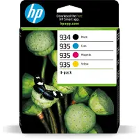 HP 934 Inktpatroon Zwart + 935 Inktpatroon CMY (4-pack)