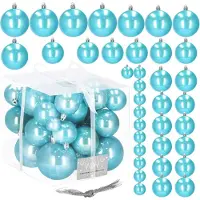 Springos Kerstballen | 37 Stuks | Parelblauw