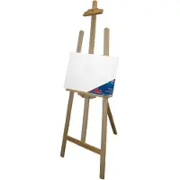 Benson houten schildersezel 140 cm met canvas doek 40 x 60 cm - Schilderijen maken