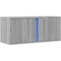 vidaXL Tv-wandmeubel met LED 80x31x35 cm grijs sonoma eikenkleurig