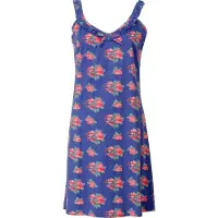 Irresistible Dames Nachthemd - Bloemendessin - Blauw - Maat S