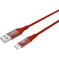 Celly oplaadkabel Feeling USB C 300 cm rood