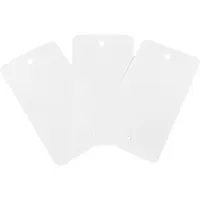 Kortpack - PVC labels - 120mm x 65mm - Wit - 1000 Stuks - Schrijfbaar - Met 2 ponsgaten - (021.0006)