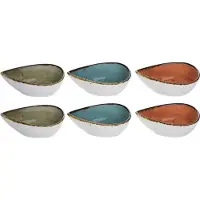 COSY&TRENDY Cosy & Trendy Dipschaaltjes - druppelvorm - Brisbane 12 x 7 cm - 6 Stuks 1480498-66